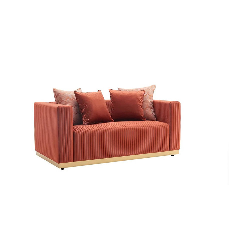 Ensemble de salon Whetzel, Tissu orange