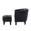 Fauteuil demi-tonneau en cuir synthétique avec repose-pieds-1871162868