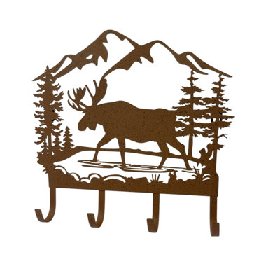 METAL MOOSE COUNTRY HOOKS 13.75"X2"X13.25"