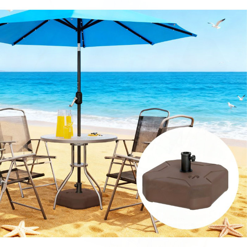 Support de parasol, support de parasol carré pour patio, base de parasol d'extérieur robuste