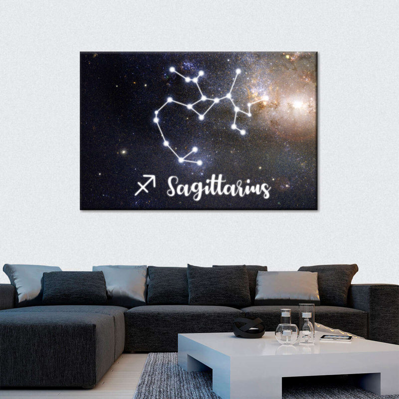 Sagittaire, galaxie sur toile, H 8 po x l 12 po x P 1 po