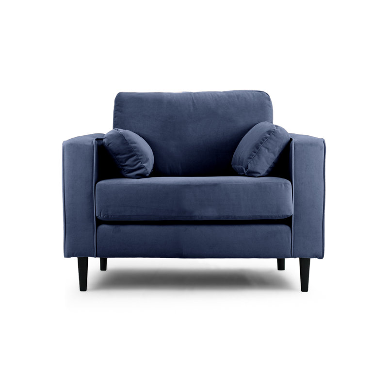 Millerville Velvet Armchair, Navy