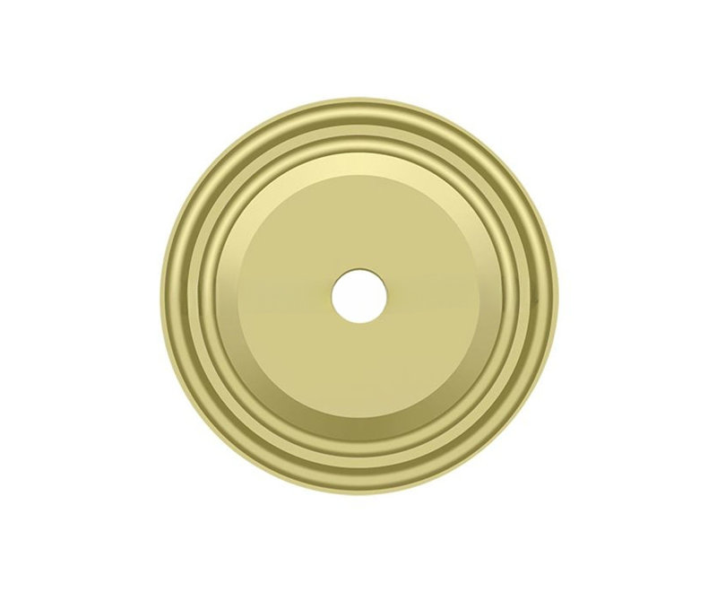 Metal Knob Backplate, Polished Brass