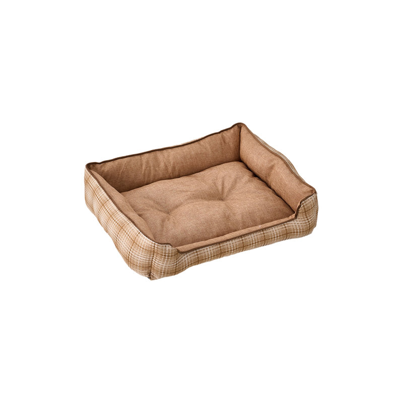 Pet Bed, Khaki, Small (15cm H x 70cm W x 60cm D)