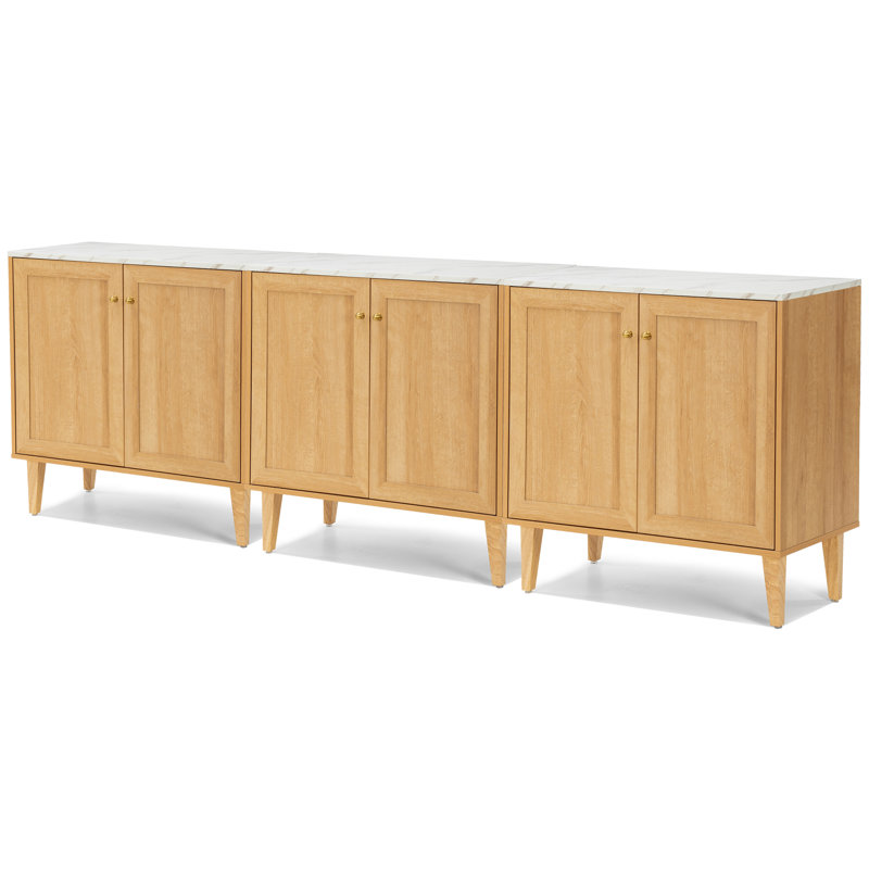 Buffet, ensemble de 3 buffets, Brun