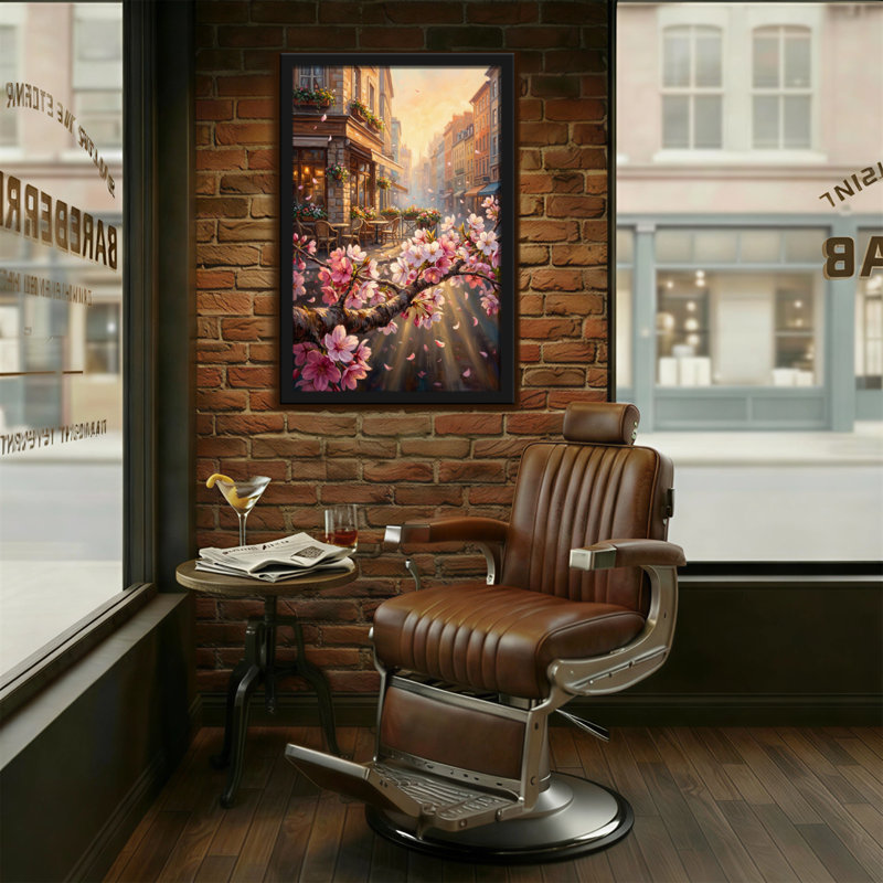 Plantes et fleurs Cherry Blossoms Street Café Spring Light, H 18 po x l 12 po