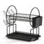 Space-Saving 2-Tier Stainless Steel Dish Drying Rack