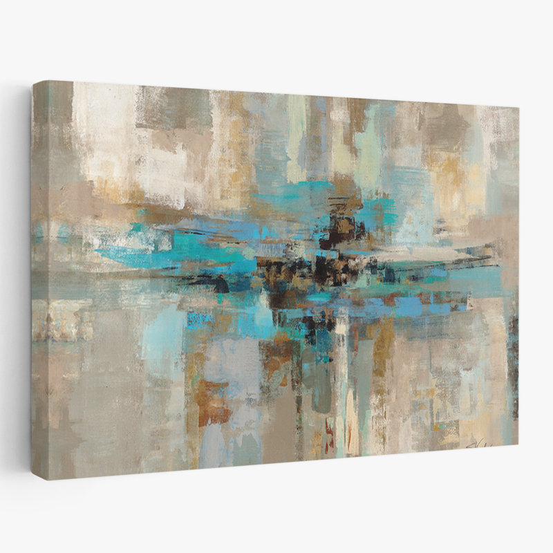 Abstrait - lumière matinale de fjords, H 16 po x l 24 po