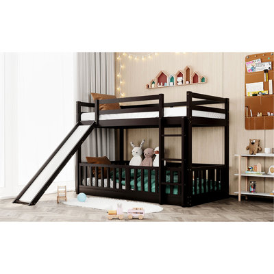 Lit simple superposé avec glissade - Mobilier de chambre polyvalent convertible pour plus de plaisir