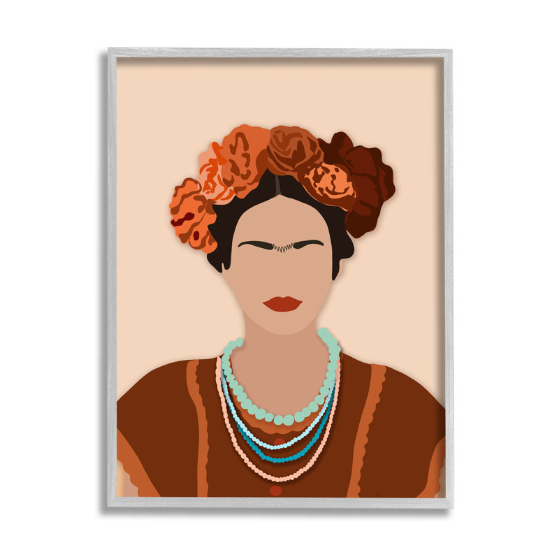 Portrait de l'artiste Frida, Estampe numérique Farmhouse, H 20 po x l 16 po