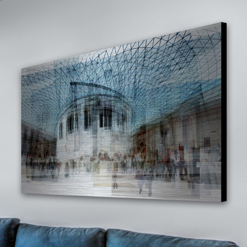 Reproduction d'art sur métal "The History Junction", H 30 po x l 45 po x P 1,5 po