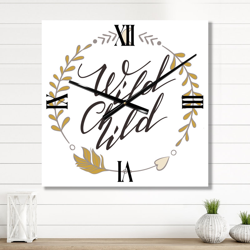 Wild Child - Horloge murale traditionnelle, Petit
