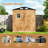 6X4Ft Garden Storage Shed With Lockable Door,Steel Tool Shed With 1 Clear Window