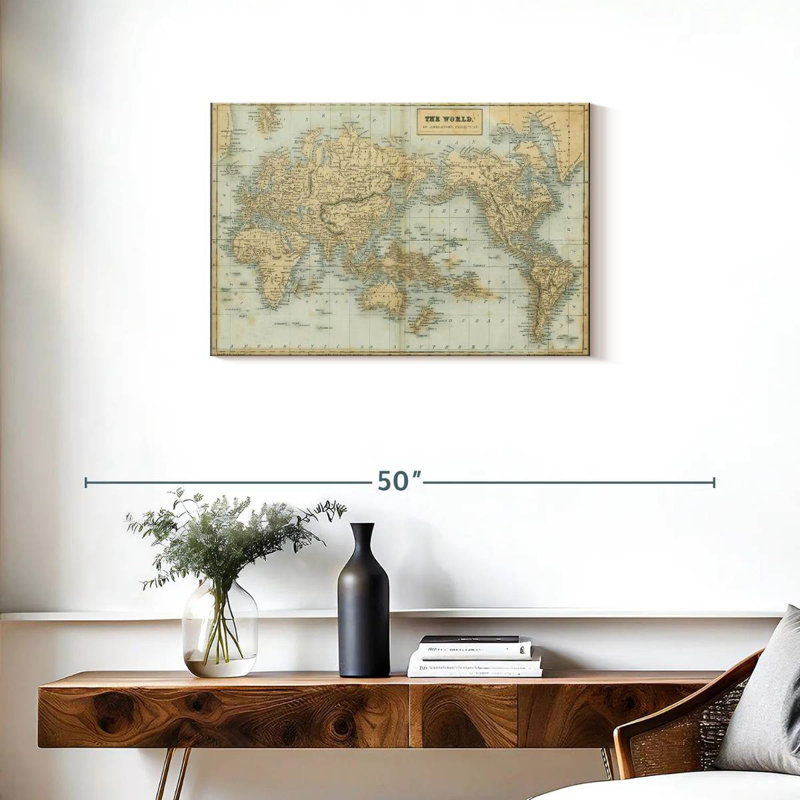 Aliaz, la carte du monde neutre, H 20 po x l 30 po