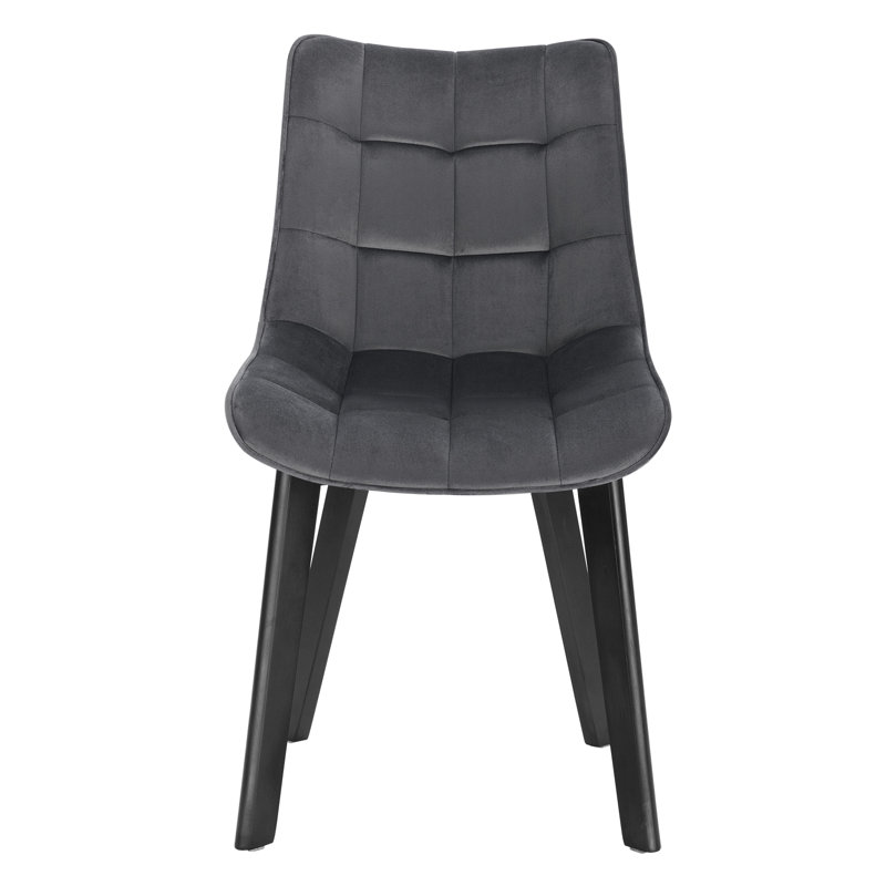 Stallworth Upholstered Dining Chair, Dark Grey