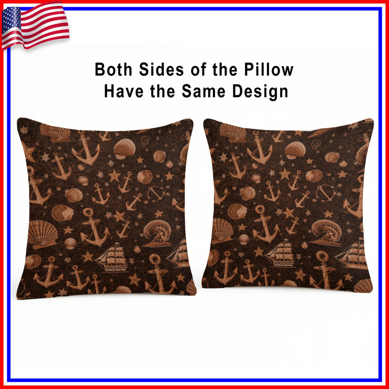Coussins décoratifs Nautical Anchors Ships, 20 x 20 pouces