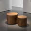 Ensemble de 2 tables basses gigognes rondes en bois pour table ronde-1660481027