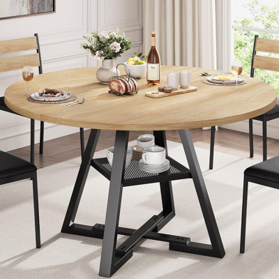 Table de salle à manger sur pied 47 po 47 po Natual