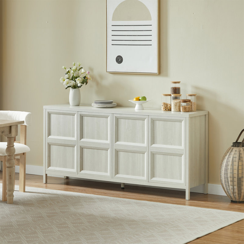 Buffet de rangement 67 po, Gris clair