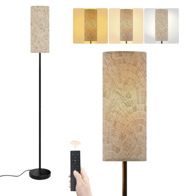 Floor Lamp Beige Stone Arch Rustic Mediterranean Wall Surface Dimmable Modern Standing Lamp with Remote Control Footswitch Bulb Lampshade Tall Pole Corner Lamp for Living Room Bedroom Office