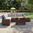 7-pieces Patio Furniture Set With 44" Propane Gas Fire Pit Table-121815458