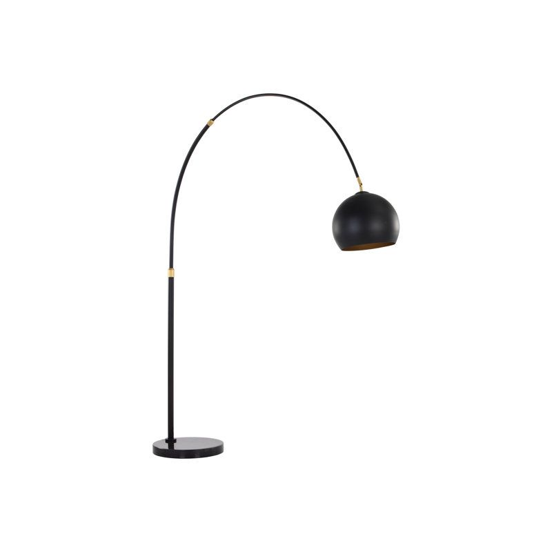 Ikon Arched Floor Lamp, Black, Black