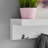Ladue 4 - Hook Wall Mounted Coat Rack with Storage in White/Black-845317263