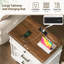 Grande table de chevet de 29,5 po avec station de charge et grande table de chevet avec 3 tiroirs pour le salon de la chambre à coucher Mikels-359363747