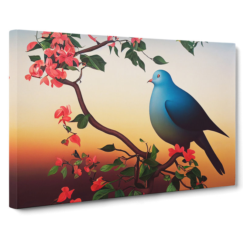 Effervescent Dove Bird - Wrapped Canvas, 50cm H x 76cm W x 3cm D