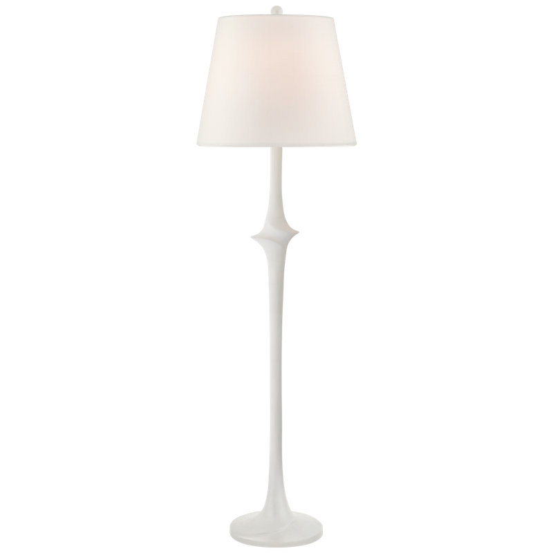 Chapman & Myers Bates Large Sculpted Floor Lamp, Matte White