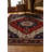 Guria Burgundy/Brown/Black Oriental Vintage Look Machine Printed Cotton Chenille Area Rug-1491099317