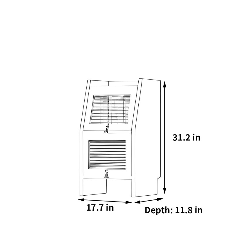 Bibliothèque durable et de haute qualité, (2 tablettes) H 31,2 po x l 17,7 po x P 11,8 po, Brun