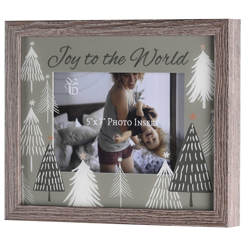 Photo Frame 5x7 Joy To World Pine Trees