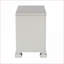 Table de chevet 2 tiroirs Modern avec boutons en faux cristal - Finition argent