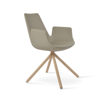 Eiffel Upholstered Walnut Armchair