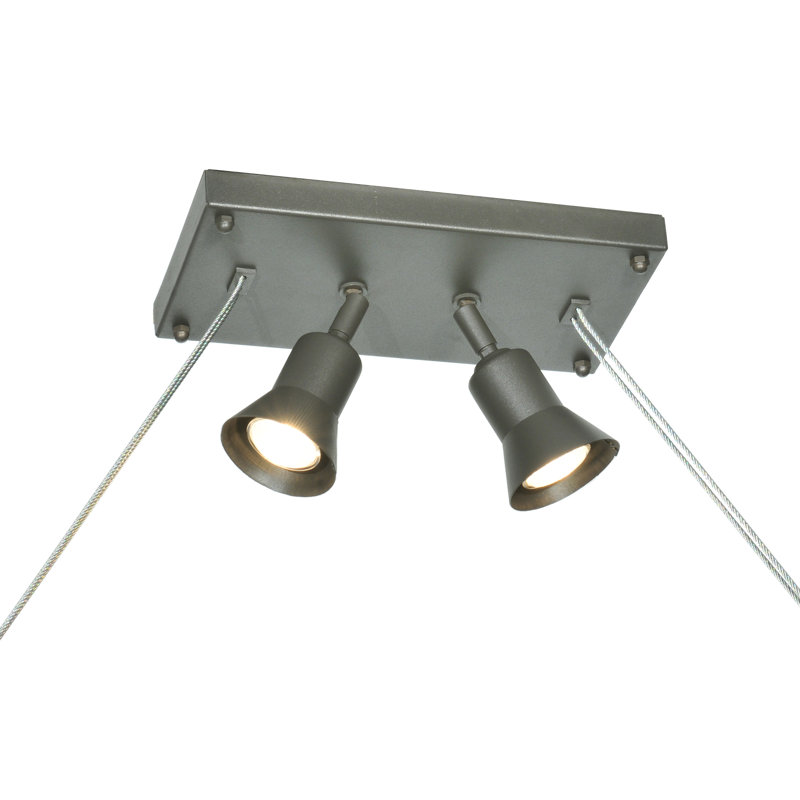 Luminaire suspendu rectangulaire 2 lumières pour îlot de cuisine