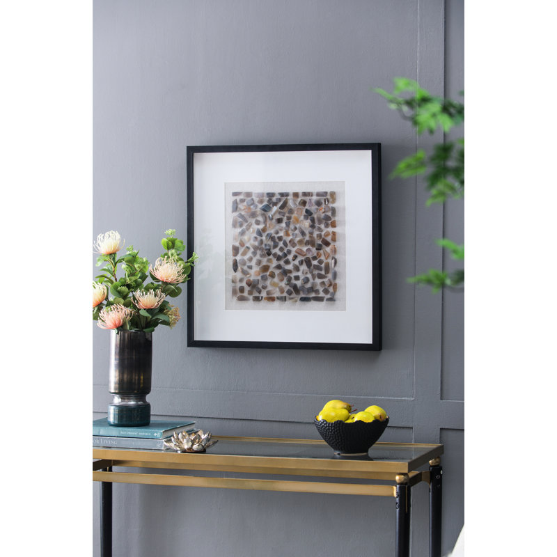 Boîte-cadre, cadre noir, ajoute de la sophistication au mur de la boîte de salon moderne, cadre, envers en velours, multicolore, idéal pour transitionnel