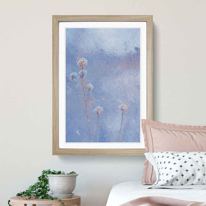 View of the Wild Flowers - Picture Frame Painting Print, 48cm H x 36cm W x 2cm D, Oak Framed