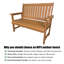Banc d'extérieur en bois de polyéthylène pour 2 personnes avec capacité de poids de 700 lb - Sièges de jardin imperméables pour porche de balcon