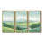 Toile avec cadre flottant or