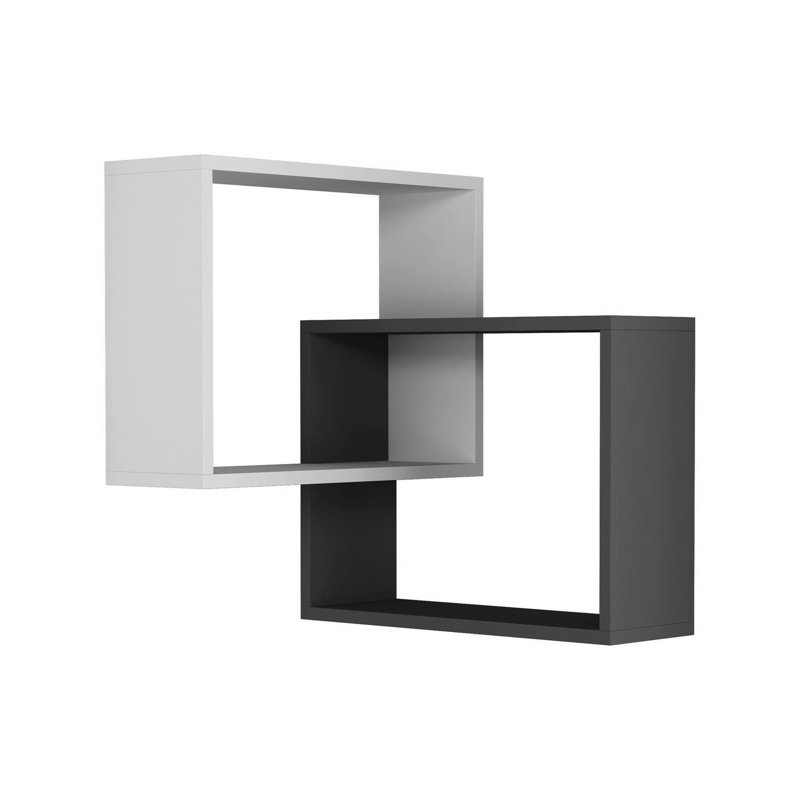 Isabelle 2 Piece Square, 26.77 H" x 26.77 W" x 23.62D", White/Anthracite