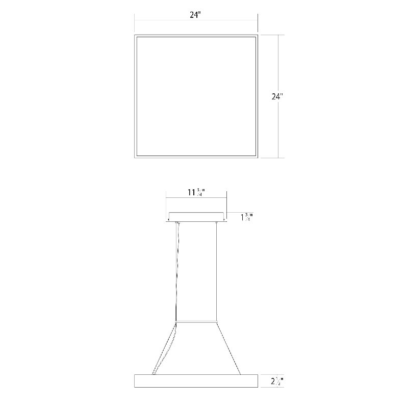 Pi 1 - Light LED Chandelier, 3500K