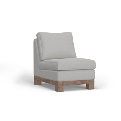Structure et base en bois, fauteuil sans accoudoirs