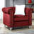 Latonya  Burgundy Velvet Accent Chair-1737427793