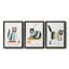 Neutral Scrawl I - ensemble de 3 peintures sur toile encadrées-906713753-906713740