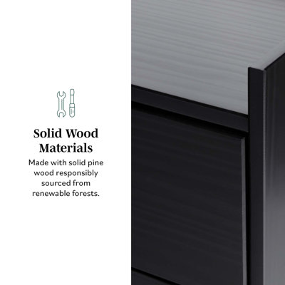 Ebern Designs Niarose Solid Wood Nightstand & Reviews | Wayfair