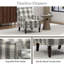 Chaise d'appoint rembourrée avec garniture cloutée