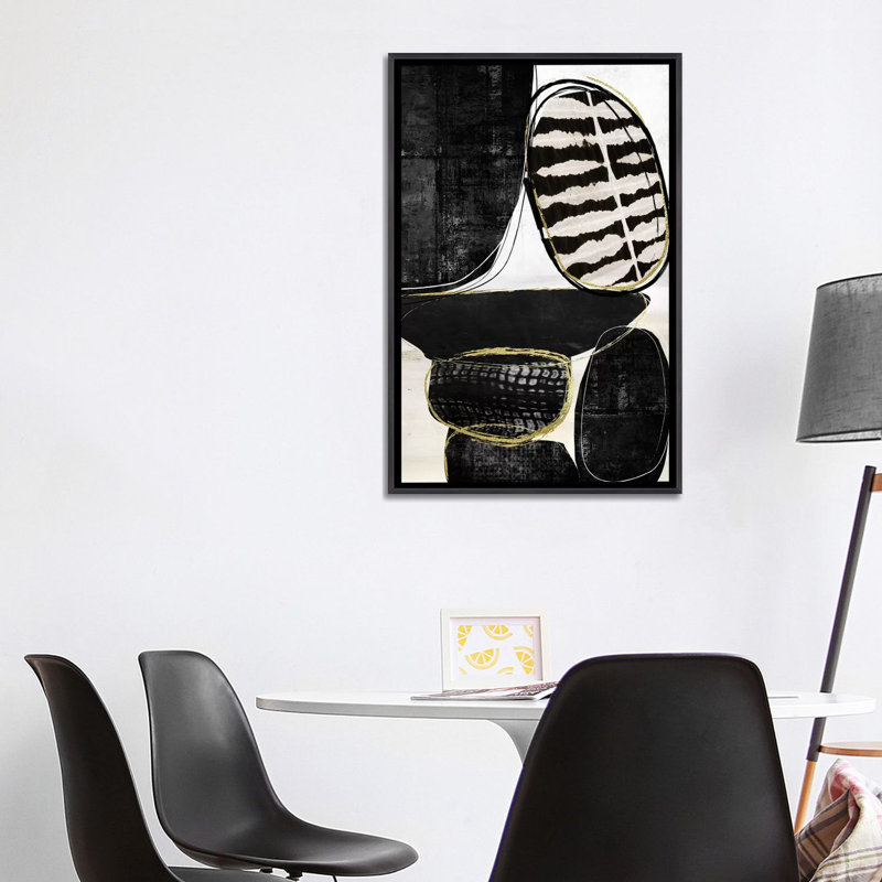 «Rock Mountain» par Nikki Chu - impression, Encadrement noir décoloré, H 40 po x l 26 po x P 1,5 po