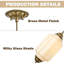 Luminaire suspendu vintage en verre de lait