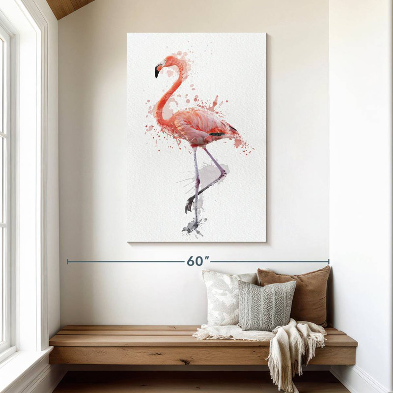 Flamant rose Brampt, H 48 po x l 32 po